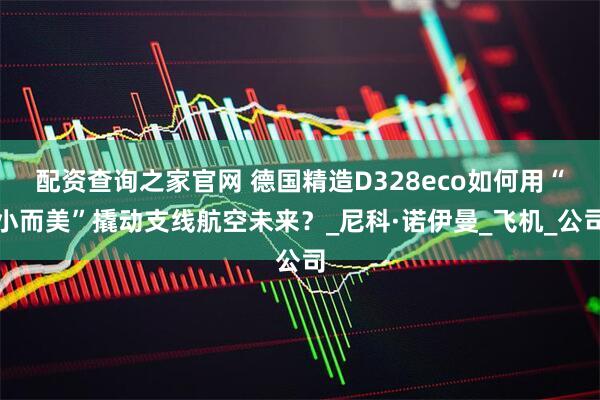 配资查询之家官网 德国精造D328eco如何用“小而美”撬动支线航空未来？_尼科·诺伊曼_飞机_公司